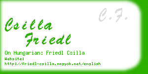 csilla friedl business card